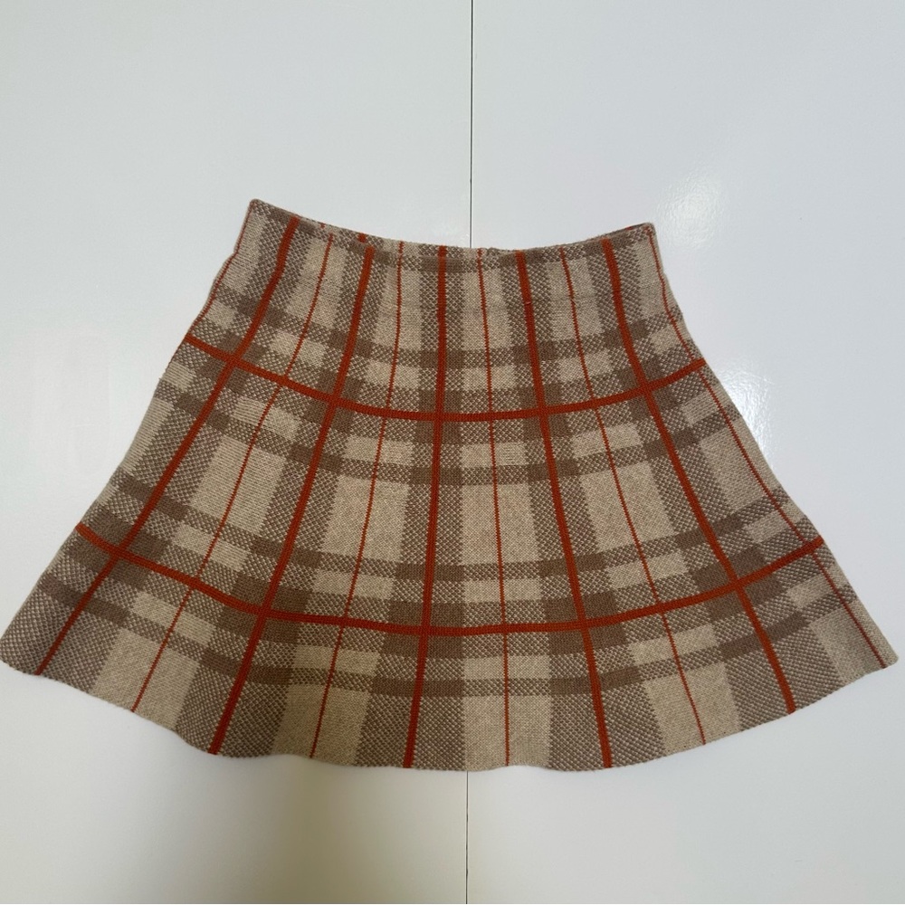 Source Unknown Plaid Pleated A-Line Skirt - S 5/6